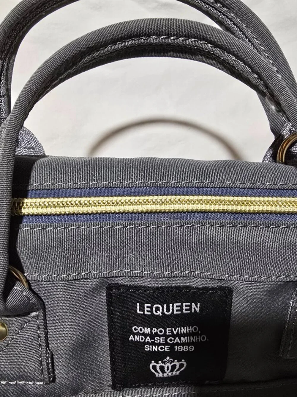 Lequeen Gray Canvas Diaper Bag Mini Backpack Tote Maternity Baby Nappy Bag